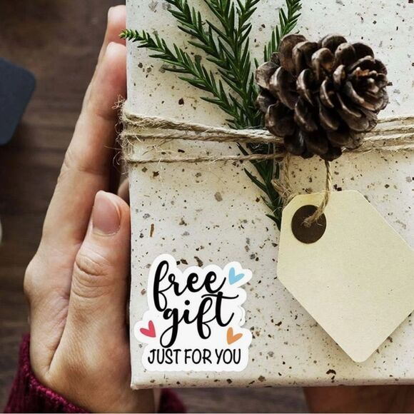 120 Free Gift Just For You Stickers ~ Appreciation Thank You Shipping Labels - Picture 5 of 10